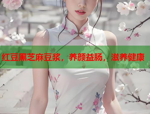 红豆黑芝麻豆浆，养颜益肠，滋养健康  第1张